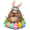Lustiges Faultier Osterhase Ikonisches Ostern