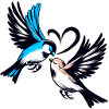 Vogelherz im Liebesflug