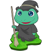 Frog Witch Broom