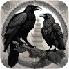 Vikings, ravens, Hugin and Munin