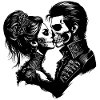 Couple in Love Gothic Design
