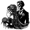 Lovers Dark Gothic Illustration