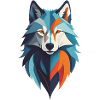 Wolf face abstract