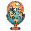 Globe stylized