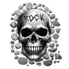 Skull design rock music