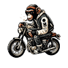 Chimpanzé Biker Coolness Tee
