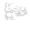 Meilleurs amis lapin poing