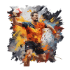 Handball. Player. Watercolour.
