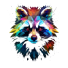 Raccoon Polygon Funny Gift
