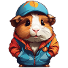 Guinea pig with hat