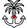 Palmier ancre coeur amour