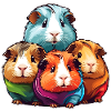 Four cute guinea pigs