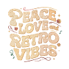 Paix, amour et vibrations rétro
