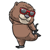 Dancing muskrat rodent