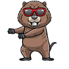 Dancing muskrat rodent