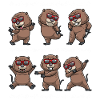 Dancing muskrat rodent