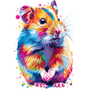 Niedlicher Hamster Regenbogenfarben
