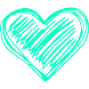 Liebe türkis
