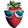 Funny Strawberry Sunglasses Fruit Tropical