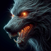 Loup Effrayant Dangereux Hyperréalisme 3D