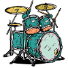 Drums Cartoon Style