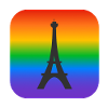 Pariser Regenbogen-Eiffelturm