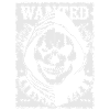 Wanted Skull Pullover Hoodie Poster