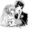 Bride and Groom Anime Illustration