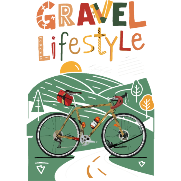 Koszulka "Gravel Lifestyle - gravel vintage"