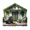 Rottweiler Perro Cottagecore Ivy Retreat Hombres Mujeres