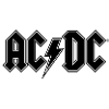 AC / DC sort logo med lyn