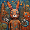 Surreal Pop Animals 9 Rabbit