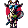 Funny Goat Tennis Player Design