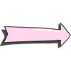 Arrow pastel pink with shadow