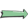 Arrow with shadow green