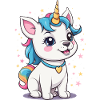 Süßer Einhorn Hund