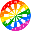 Regenbogen Dartscheibe