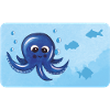 Funny octopus and fish with bubbles
