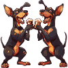 Doberman Dog Beer Funny Drinking
