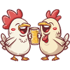 Chicken Comic Beer Funny Booze