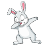 Happy Bunny Dabbing Fun Animation