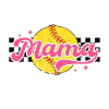 Checkered Softballl Mama Mother's Day