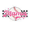 Checkered Baseballl Mama Mother's Day