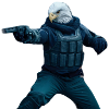 Eagle with revolver