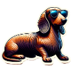 Dachshund in modern design