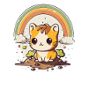 Cute clouds, hamsters and rainbows