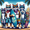 Gato Loco SurferDudes Cats Surfboard