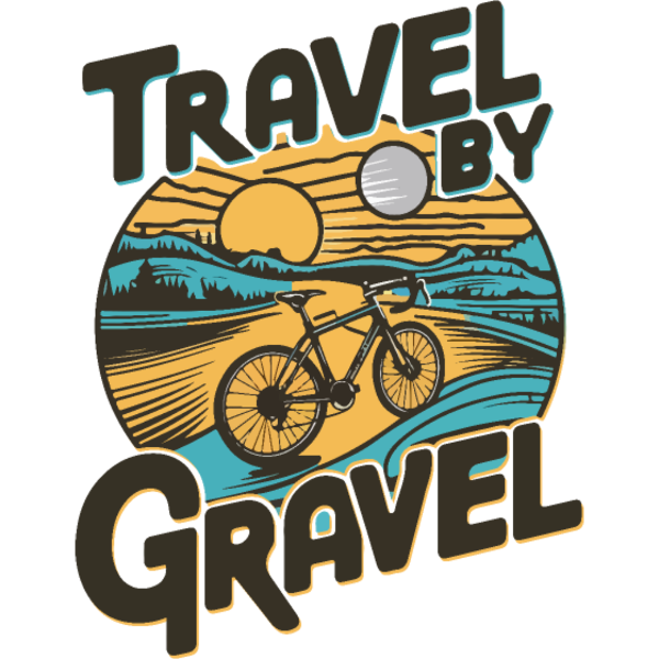 Koszulka "Travel by gravel - podróż rowerem szutrowym gravel"