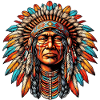 Amérindien Peau rouge d’Amérique