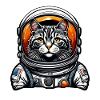 Astronaut / Space / Animal / Cat / Spaceship